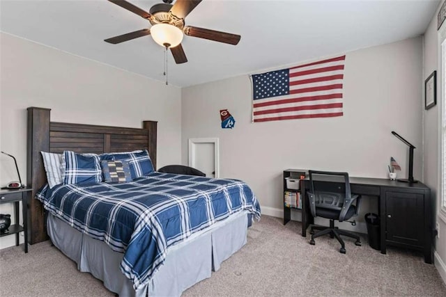 35 Huntington Way, Williamson, GA 30292 - bedroom featuring baseboards, a ceiling fan, and carpet flooring
