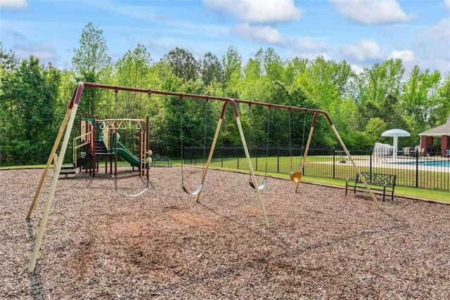 35 Huntington Way, Williamson, GA 30292 - community jungle gym with fence