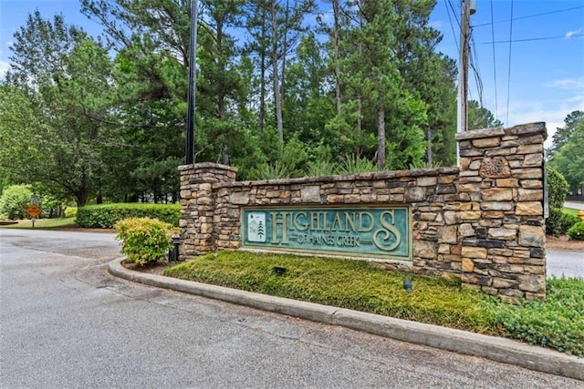 view of community sign