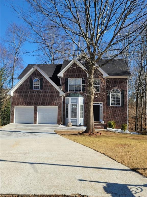 view of property with a garage