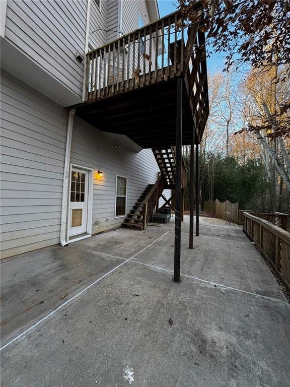 view of patio / terrace with a wooden deck