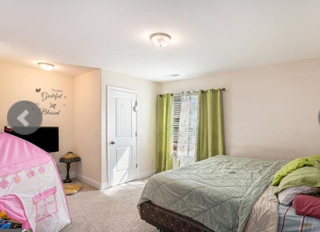 view of carpeted bedroom