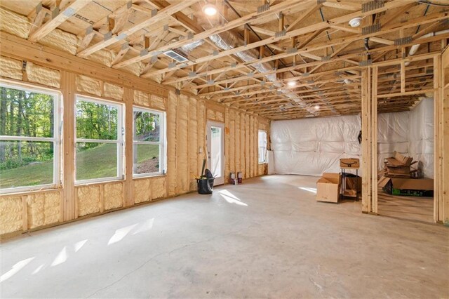 basement with plenty of natural light