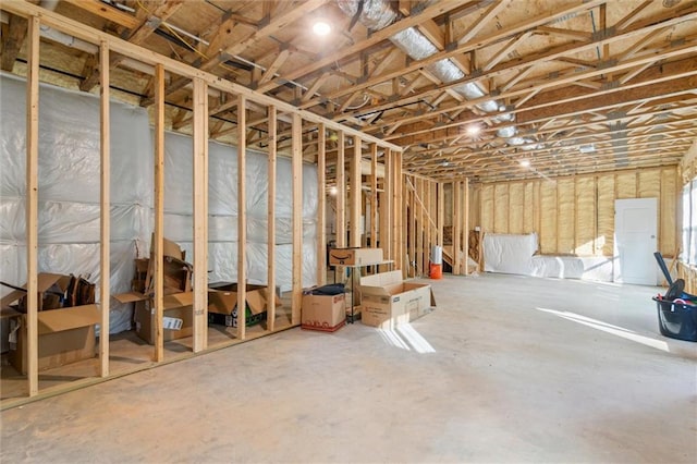 view of basement