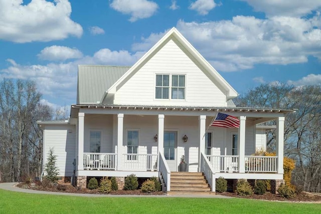 view of front of home with a porch