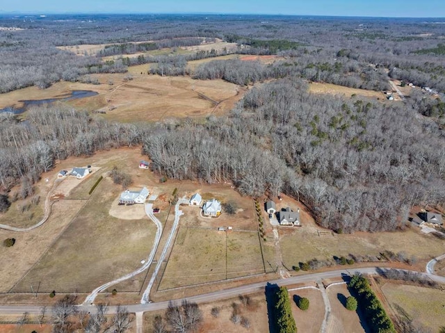 bird's eye view with a rural view