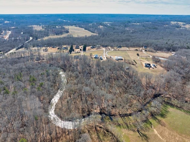 aerial view featuring a rural view