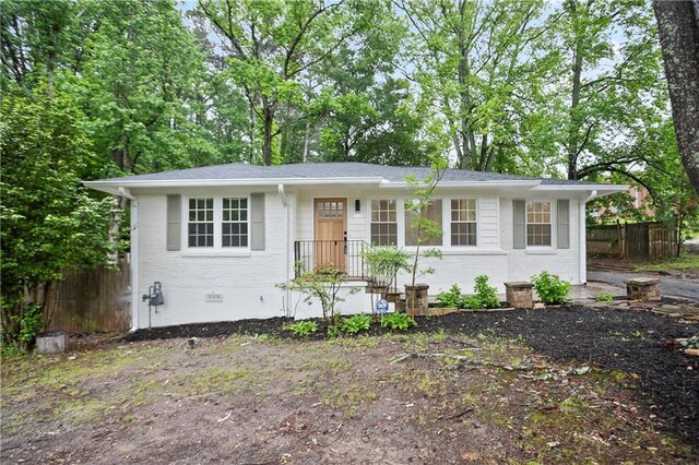 3480 Mount Olive Rd, Atlanta, GA 30344 - single story home featuring brick siding, fence, and crawl space