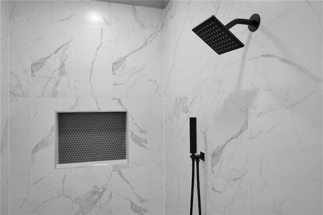 208 Wade Creek Rd, Alpharetta, GA 30009 - bathroom view of a marble finish shower