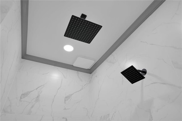208 Wade Creek Rd, Alpharetta, GA 30009 - bathroom view of a marble finish shower