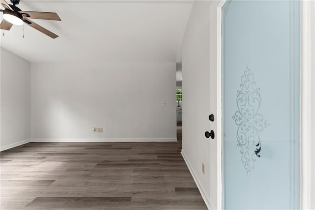 60 Weeping Willow Ln, Dawsonville, GA 30534 - foyer entrance with ceiling fan, wood finished floors, and baseboards