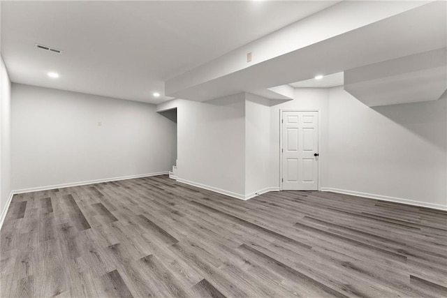 60 Weeping Willow Ln, Dawsonville, GA 30534 - finished below grade area featuring recessed lighting, wood finished floors, and baseboards