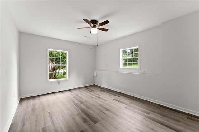 60 Weeping Willow Ln, Dawsonville, GA 30534 - empty room with plenty of natural light, wood finished floors, a ceiling fan, and baseboards
