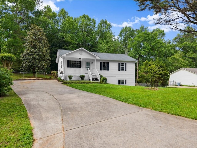 60 Weeping Willow Ln, Dawsonville, GA 30534 - view of front of property featuring driveway and covered porch