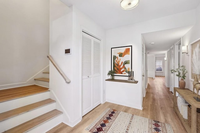 hallway featuring light hardwood / wood-style floors