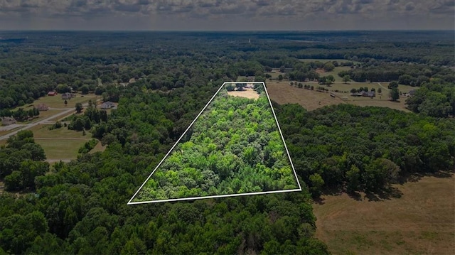 bird's eye view with a rural view