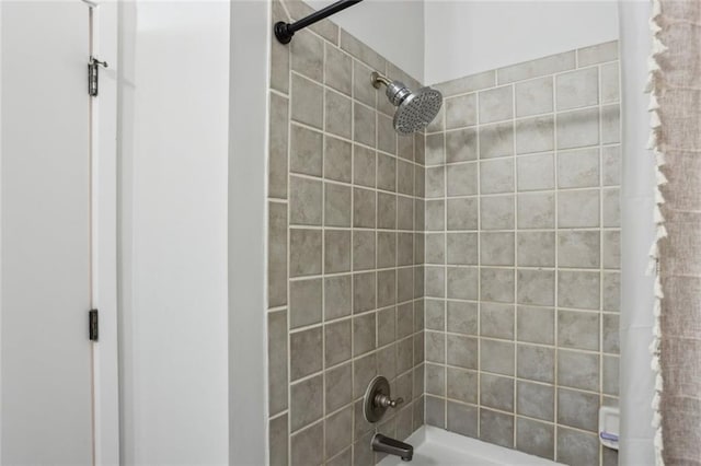 full bathroom featuring shower / tub combo with curtain