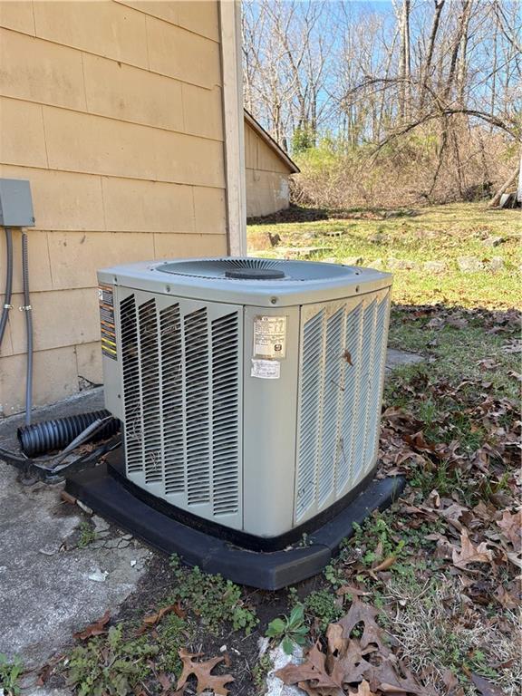 details with central AC unit