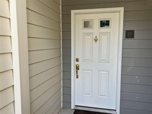 view of doorway to property