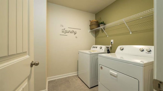 laundry room featuring washer and dryer