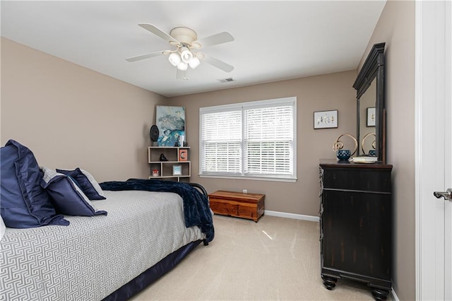 176 Nightwind Trce, Acworth, GA 30101 - bedroom with light colored carpet, baseboards, and ceiling fan