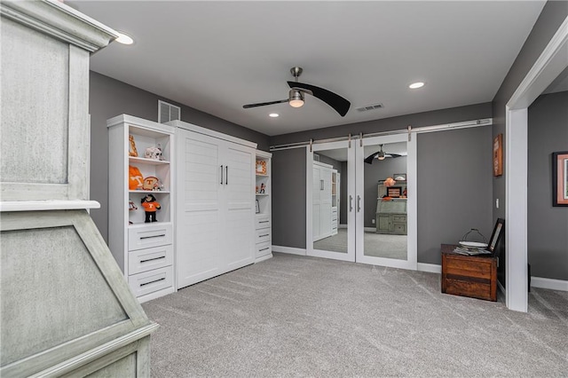 176 Nightwind Trce, Acworth, GA 30101 - unfurnished bedroom featuring carpet flooring, a ceiling fan, recessed lighting, and baseboards