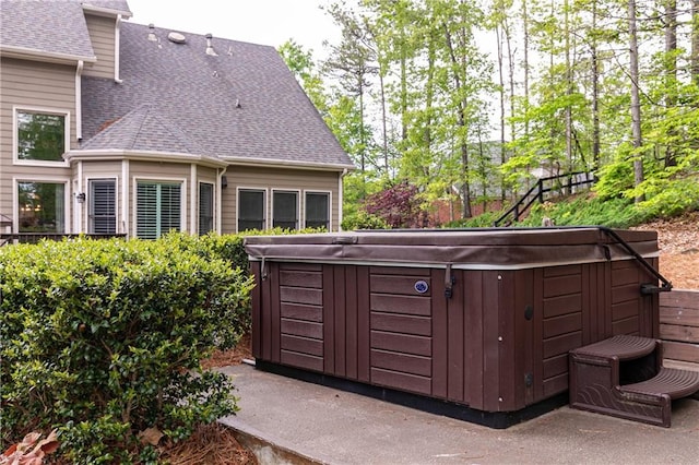 176 Nightwind Trce, Acworth, GA 30101 - view of patio / terrace with a hot tub