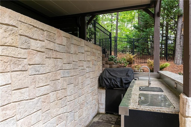 176 Nightwind Trce, Acworth, GA 30101 - view of patio / terrace featuring a sink