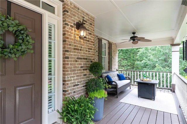 176 Nightwind Trce, Acworth, GA 30101 - wooden deck with ceiling fan