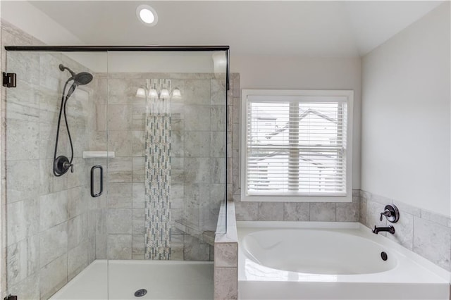 4241 Summer Breeze Way, Buford, GA 30518 - bathroom featuring a bath and a stall shower