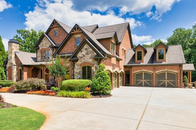 2740 Drayton Hall Dr, Buford, GA 30519 - view of front of property with brick siding, a garage, and concrete driveway