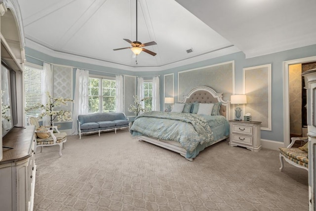 2740 Drayton Hall Dr, Buford, GA 30519 - bedroom with baseboards, light colored carpet, and crown molding
