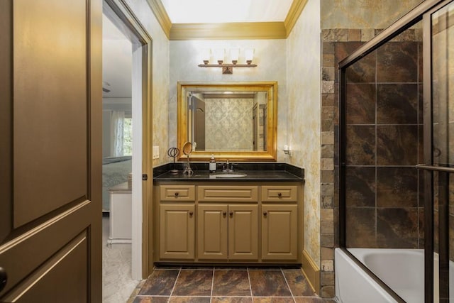 2740 Drayton Hall Dr, Buford, GA 30519 - full bathroom featuring crown molding and vanity