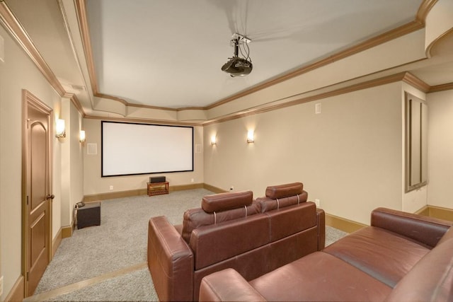 2740 Drayton Hall Dr, Buford, GA 30519 - home theater featuring baseboards, ornamental molding, and carpet floors