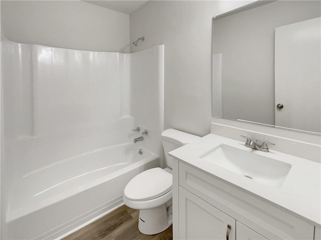 1152 Country Ct, Lawrenceville, GA 30044 - full bath featuring shower / tub combination, vanity, and wood finished floors
