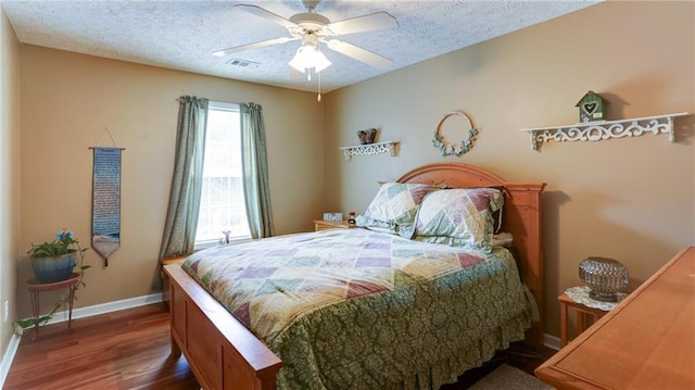 188 Crystal Creek Dr, Jasper, GA 30143 - bedroom featuring wood finished floors, a textured ceiling, and ceiling fan