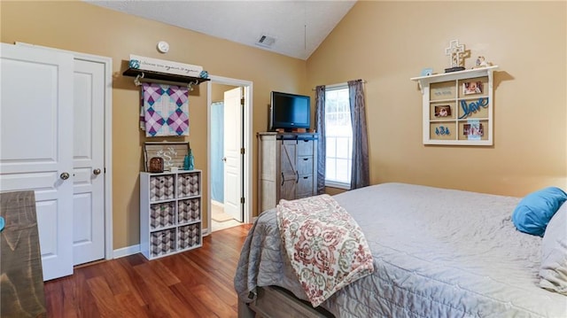188 Crystal Creek Dr, Jasper, GA 30143 - bedroom featuring wood finished floors and lofted ceiling