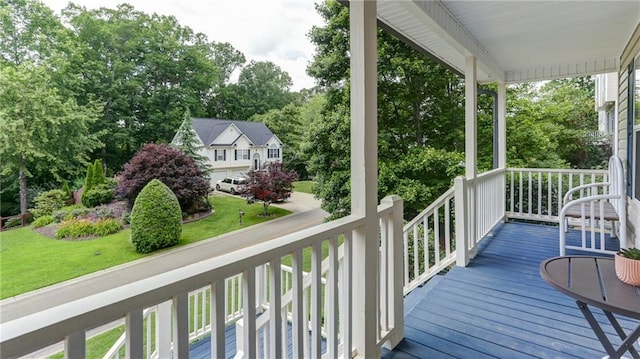 188 Crystal Creek Dr, Jasper, GA 30143 - porch featuring view of wooded area and a yard