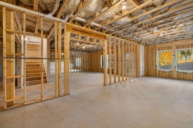 miscellaneous room with concrete floors