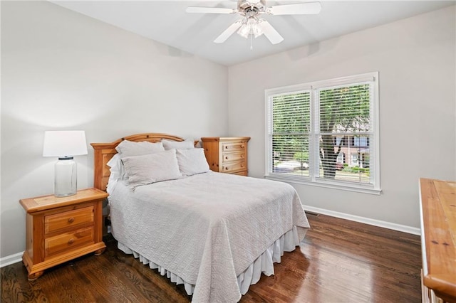 997 Thousand Oaks Bnd NW, Kennesaw, GA 30152 - bedroom featuring baseboards, wood finished floors, and a ceiling fan