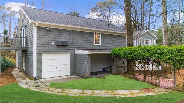 rear view of property with a yard
