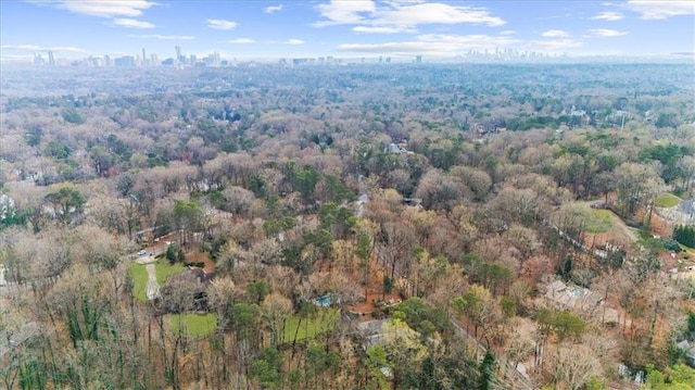 drone / aerial view with a view of city