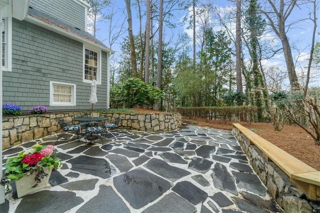 view of patio with outdoor dining space