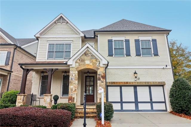 view of front of house featuring a garage