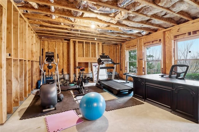 view of workout area