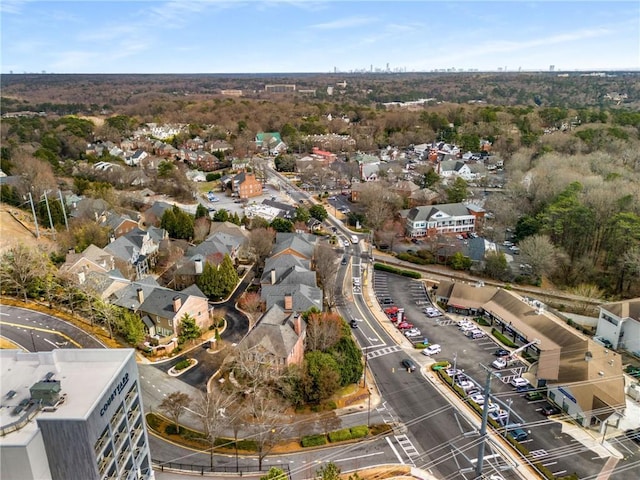 drone / aerial view with a residential view