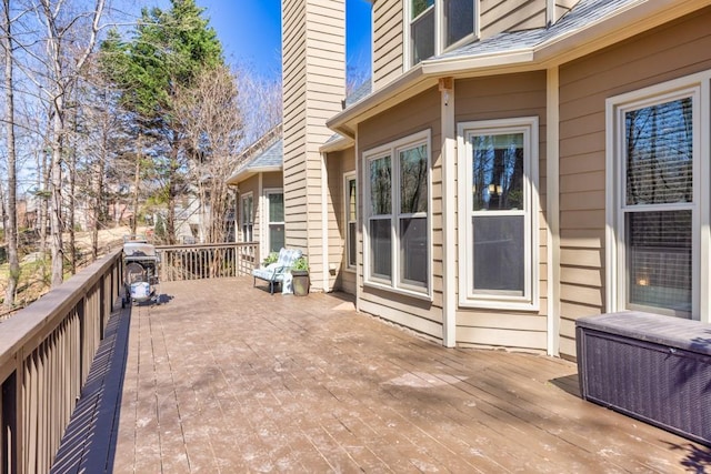 547 Sterling Water Dr, Monroe, GA 30655 - wooden terrace with area for grilling