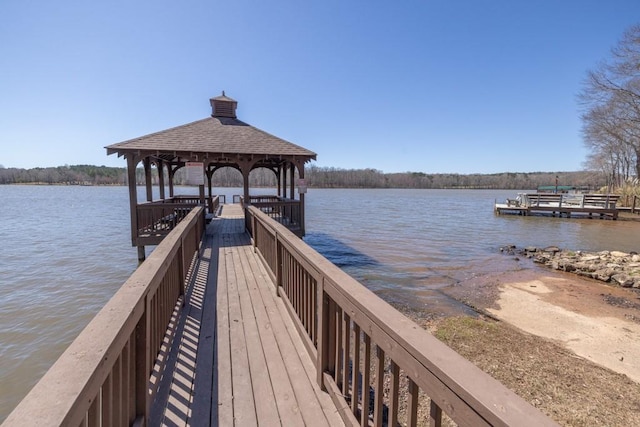 547 Sterling Water Dr, Monroe, GA 30655 - dock area featuring a gazebo and a water view