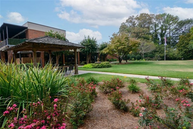 exterior space with a gazebo