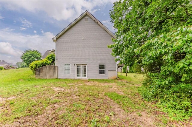 51 Legend Creek Way, Douglasville, GA 30134 - living area featuring visible vents, light carpet, a stone fireplace, high vaulted ceiling, and a ceiling fan